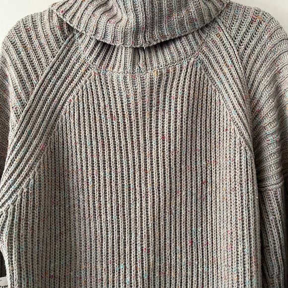 NWT Free People Leo Tunic Silver Gleam Gray Cowl Neck Sweater sz XS - Picture 10 of 14